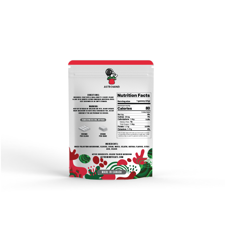 AstroMind Watermelon Flavour Psilocybin Mushrooms | Edibles | AstroMind Gummies Block